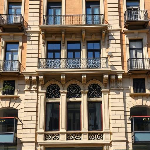 Fachada del edificio donde se encuentra Elocuencia Catalana en Barcelona