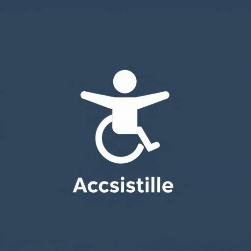 Icono de accesibilidad que representa una figura humana con los brazos extendidos, simbolizando la inclusión.