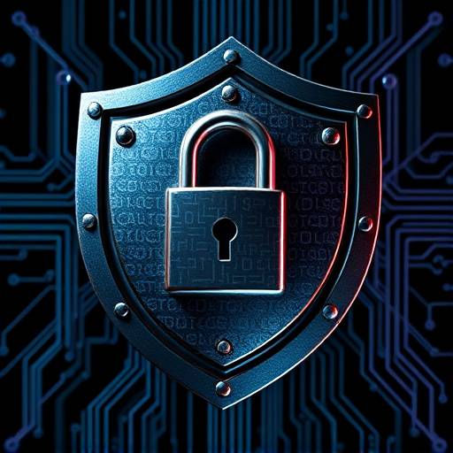 Un escudo con un candado, representando la seguridad de los datos