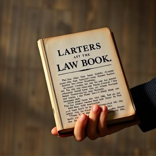 Una mano sosteniendo un libro antiguo que representa el derecho y la tradición legal